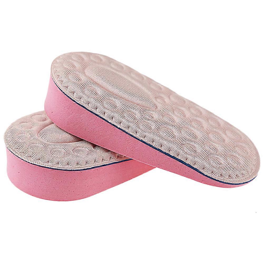 Height Increase Insoles for Shoes Soft Breathable Heel Pads Lift in 3 Different Sizes Pink