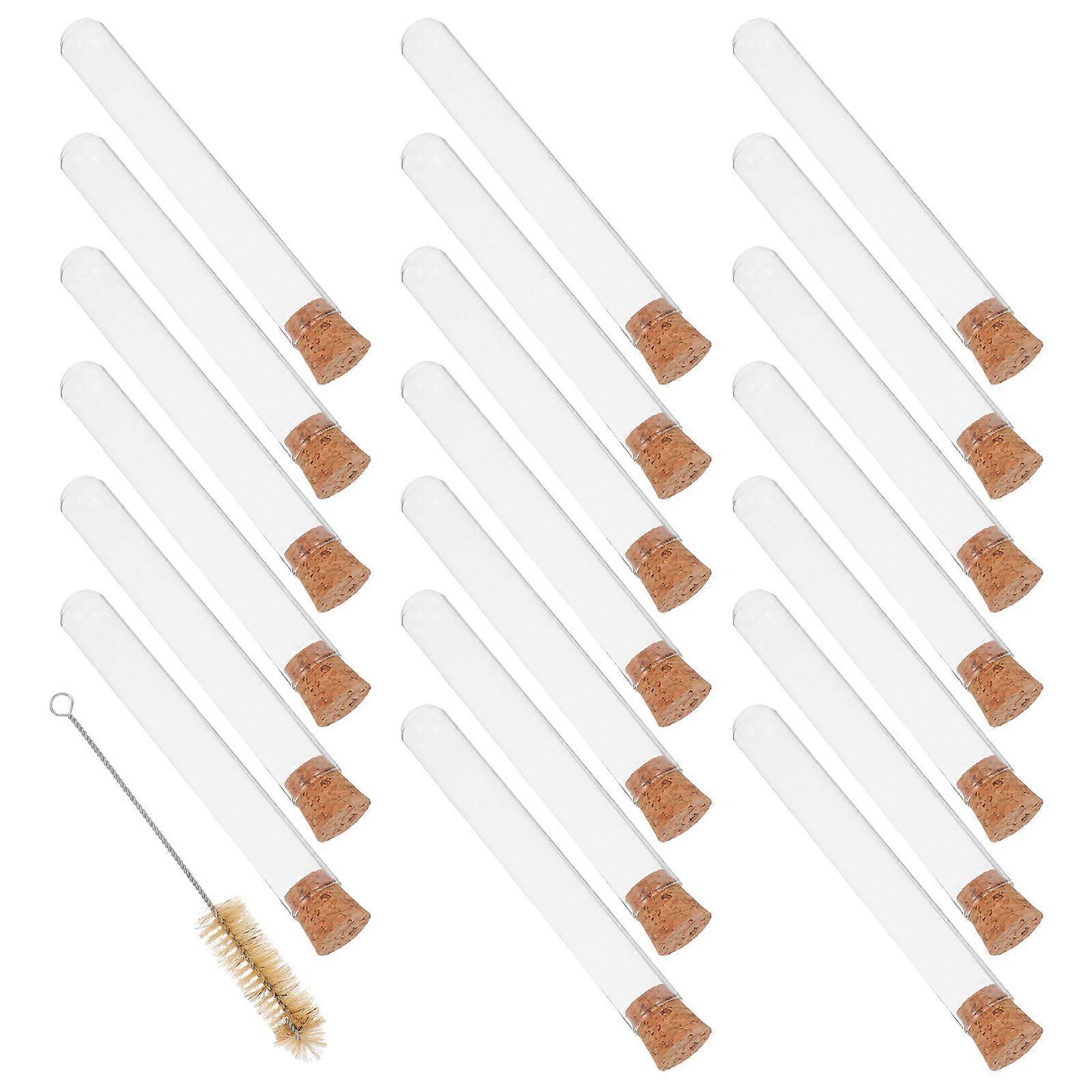Clear Sample Tubes For Laboratory Chemical Storage Assorted Color Sealed 20Pcs