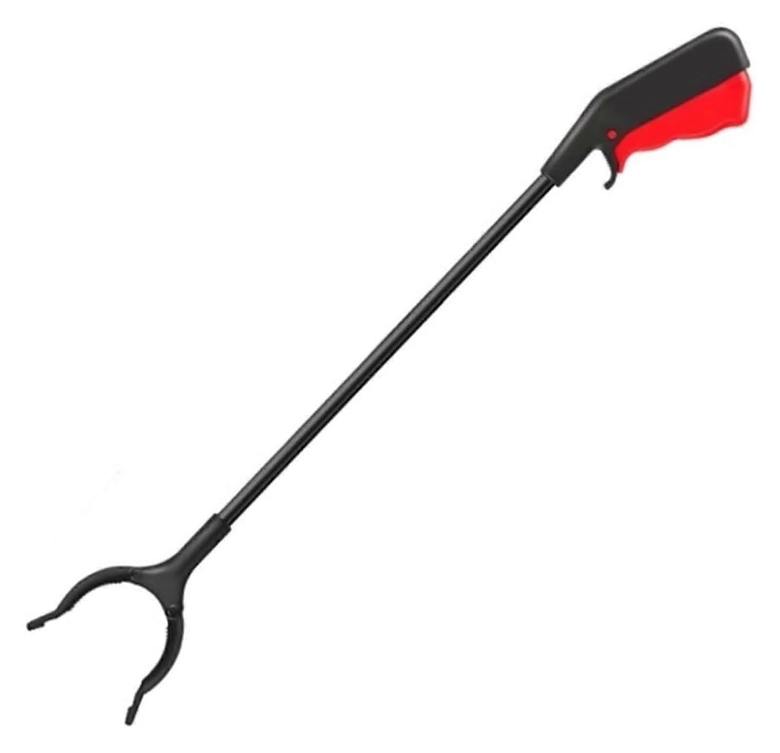 Gripping tongs, Foldable gripper, Reacher grabber tool, Trash picker, Garbage gripper, Garden throw picker, 60cm, Red