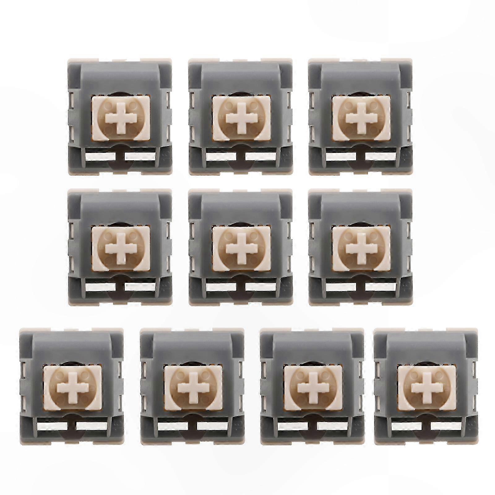 4/10PCS JWICK Linear Switch Gray White Half the Silence 62g Gold-plated Spring for MX Switches Mechanical Keyboard 4