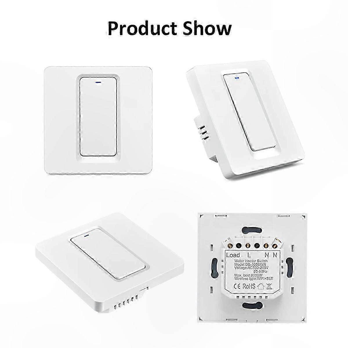 Smart Wi-Fi Enabled 20A Switch for Water Heaters and Air Conditioners