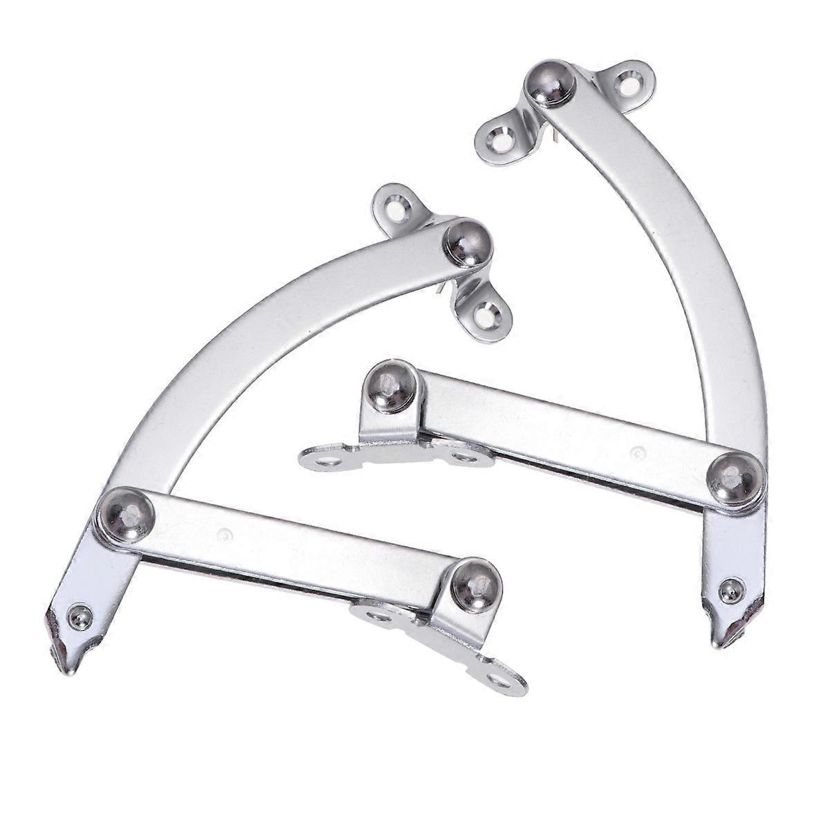 2pcs Stoppers Heavy Duty Strut Cabinet Cupboard Door Spring Door Lift Support Size S (Silver)