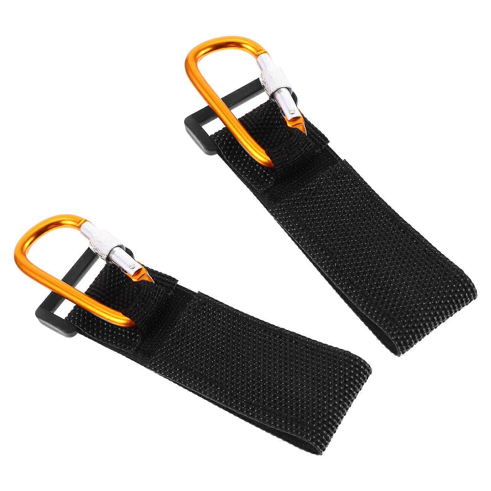 Heavy Duty Stroller Hooks with Quick Release PU Strap – Versatile Pram Accessories for Bags, Diapers, and Grocery Shopping on Strollers, Bicycles,