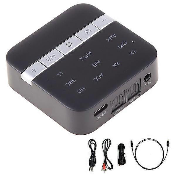 Low Latency 3.5mm Bluetooth-compatible 5.0 Adapter Bluetooth-compatible Transmitter Receiver Long Range Compact Mini