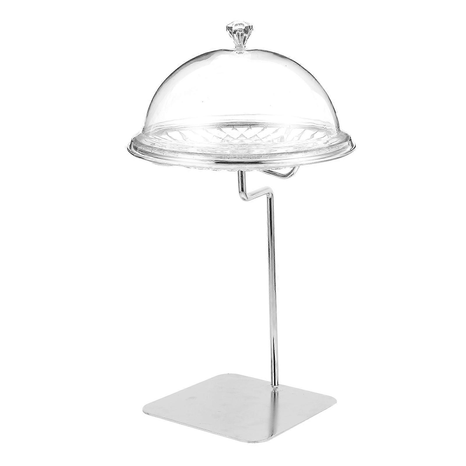 Clear Cake Display Stand with Cover for Pastry and Dessert Round Platter with Lid 1 Piece Suitable