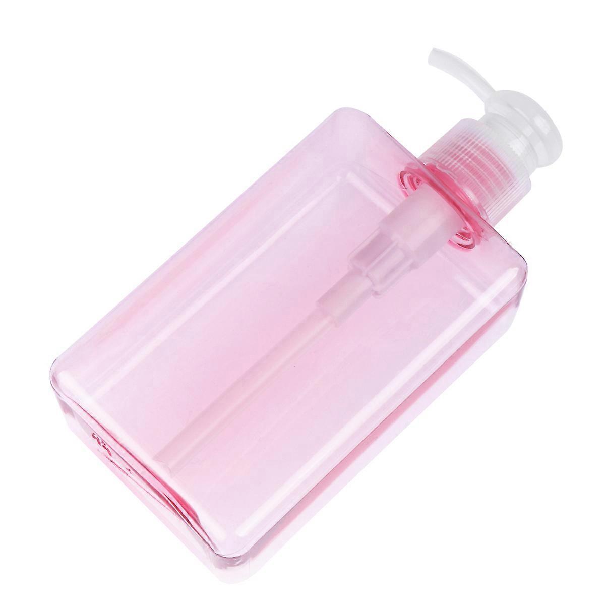 Cosmetics Storage Bottle 2Pcs Pink Petg Plastic Empty Pump Cosmetic Bottles Essential Oil Bottle Portable For Commuters 7*4.5*15cm