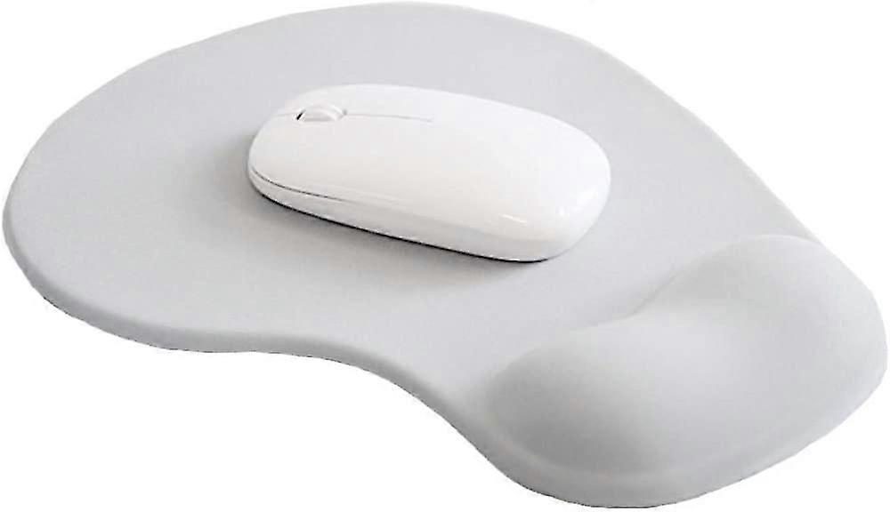 Office Mousepad with Gel Wrist Support - Ergonomic Gaming Desktop Mouse Pad Wrist Rest - Design Gamepad Mat Rubber Base for Laptop Computer (02Grey)