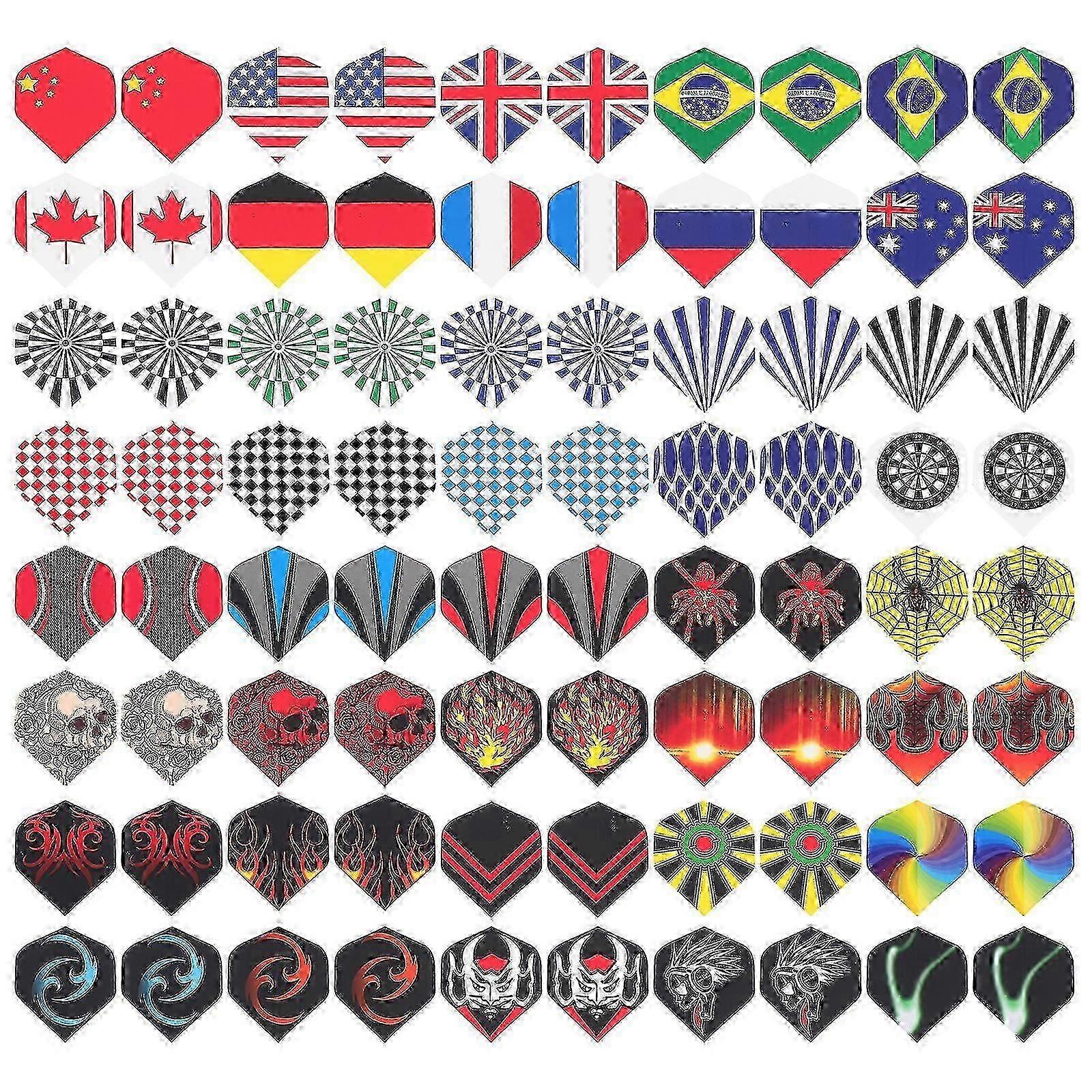 80-Piece Dart Flights & Accessories Set - Premium FCY Pro Series for UK Players