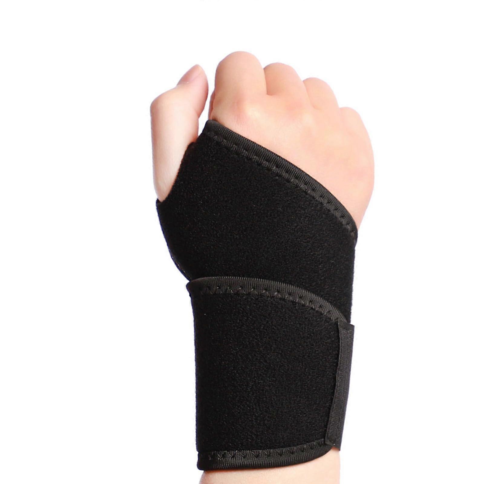 Wrist Brace With Thumb Support Clamp Style Elastic Band Black Adjustable Size