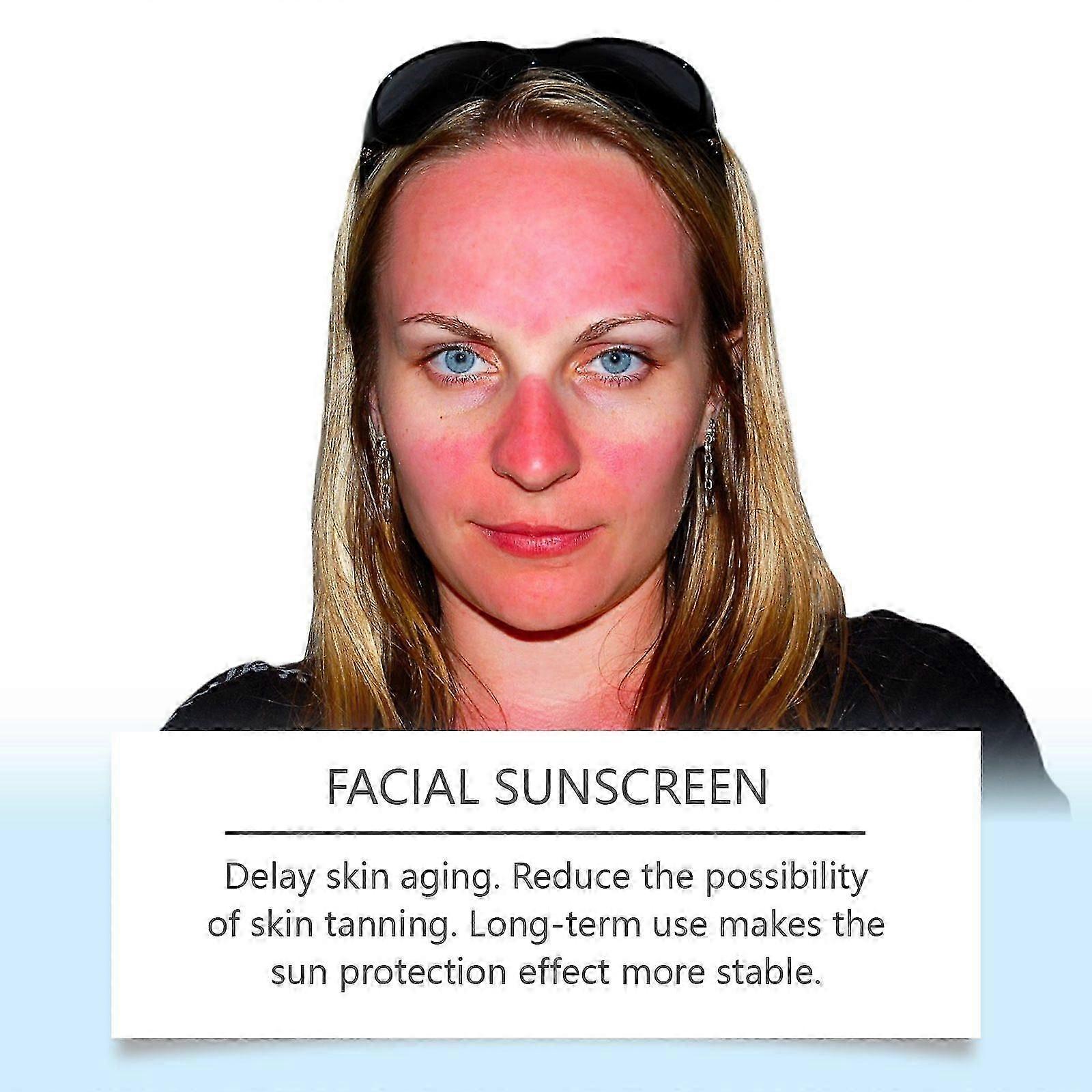 واقي من الشمس للوجه SPF 50 ، واقي من الشمس مرطب للوجه ، SPF 50+ PA ++++ بدون قالب أبيض ، ترطيب ، ترطيب ، دفاع من الأشعة فوق البنفسجية ، حجم السفر