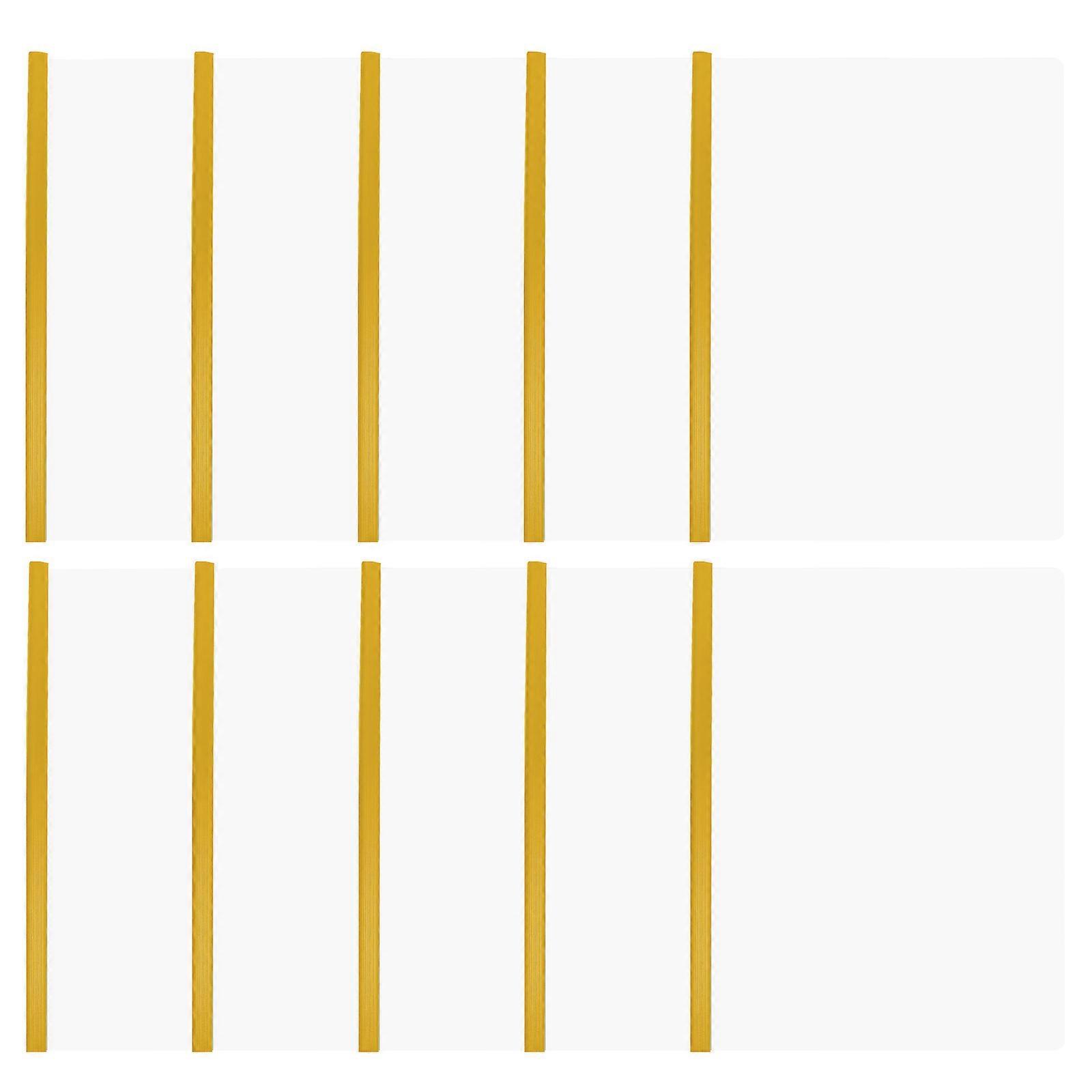 Transparent File Folders for Home Use with Plastic and Anti Splashing Surface Yellow A4 Size