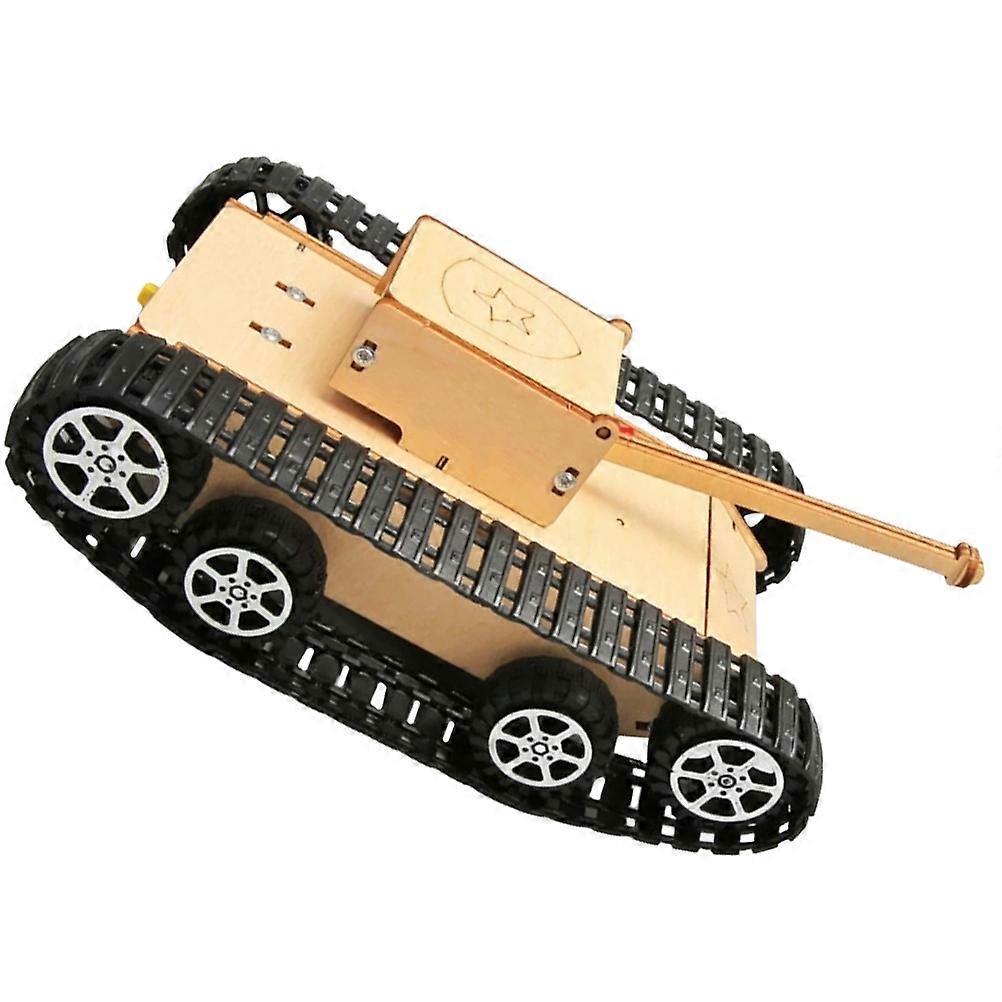 Imagination Development Tank Toy Assembly Set For Kids With Retro Design And -Cut Wood Material Perfect For Playtime And Learning Activities