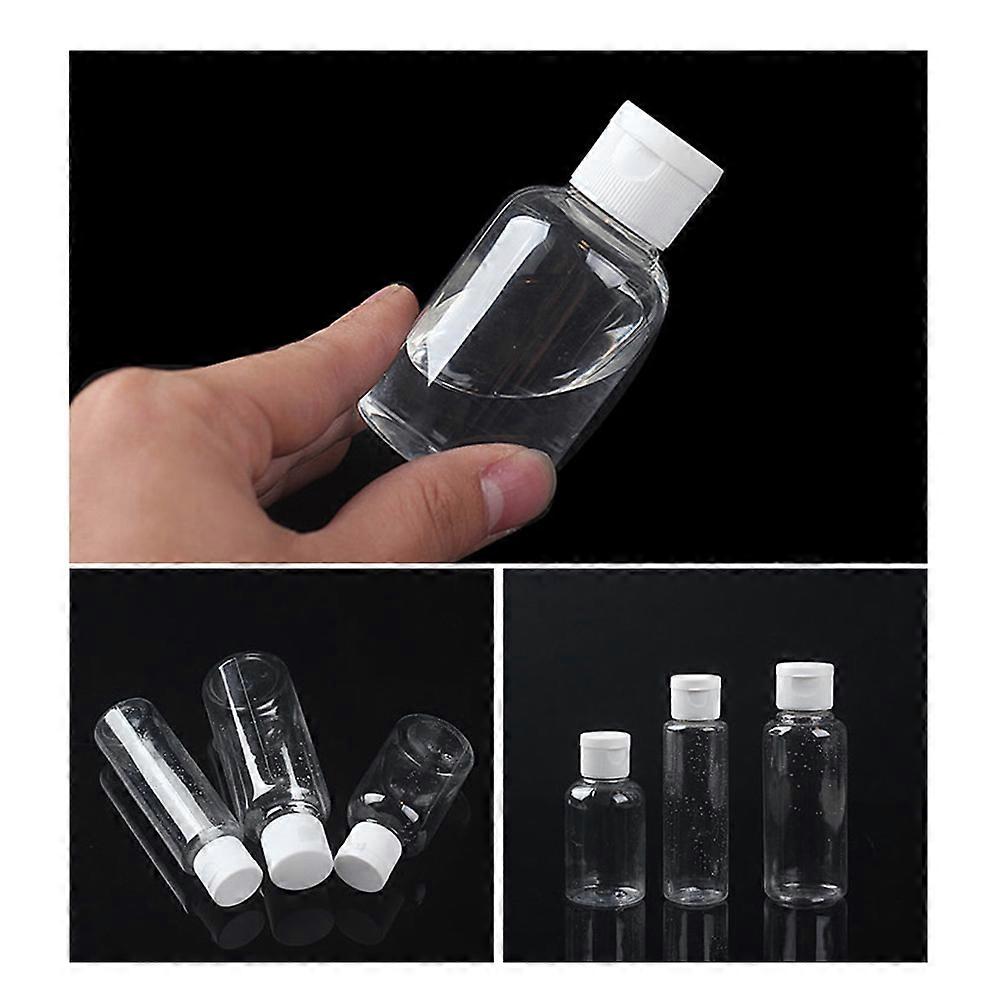 Plastic Empty Bottles Compact Travel Containers Resistant Fall Off 50ml Transparent Sample Jars 10Pcs