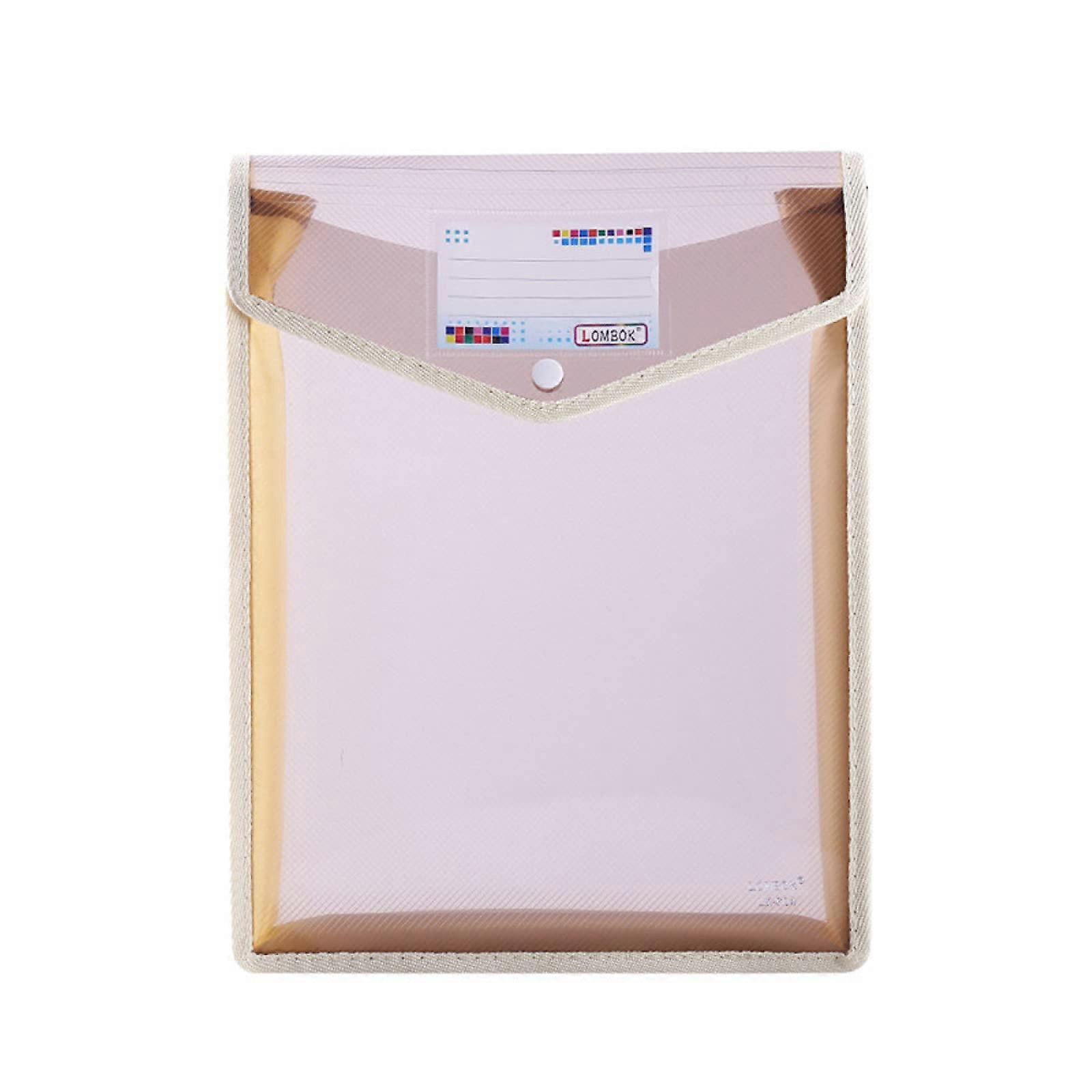 A4 Document Folder Gray With Press Stud Waterproof Transparent Plastic Envelope 9.8x2.3x13in 25x6x33cm Project Folder