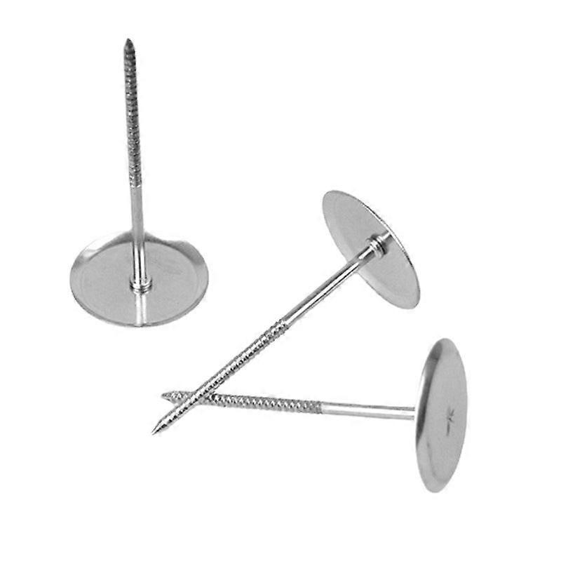 Professional Cake Decorating Tools - Flower Nail Set (Silver, 8pcs)