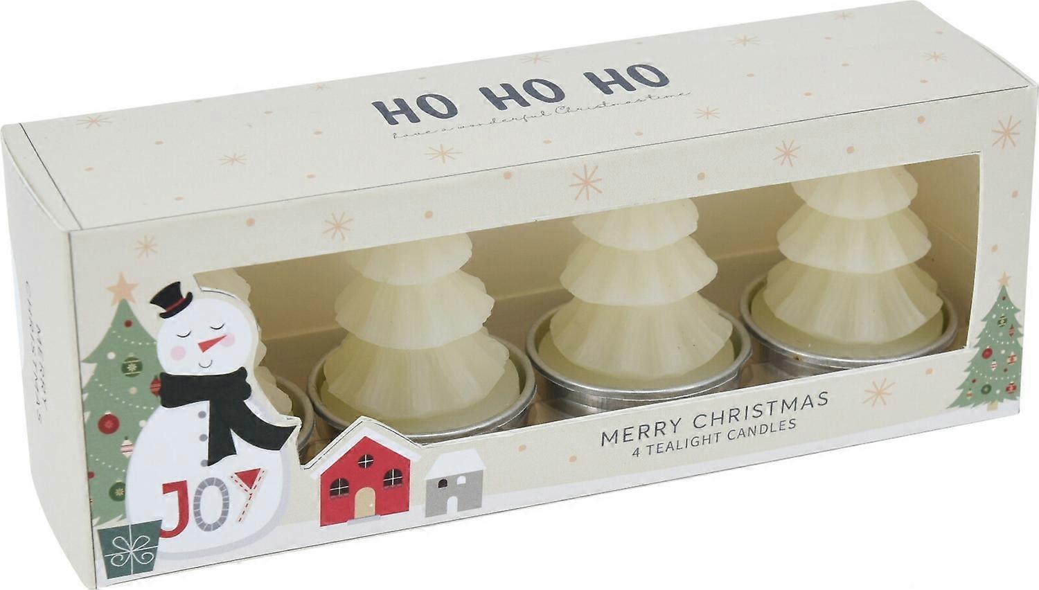 Ljus Värmeljus Gran Vit 4-pack