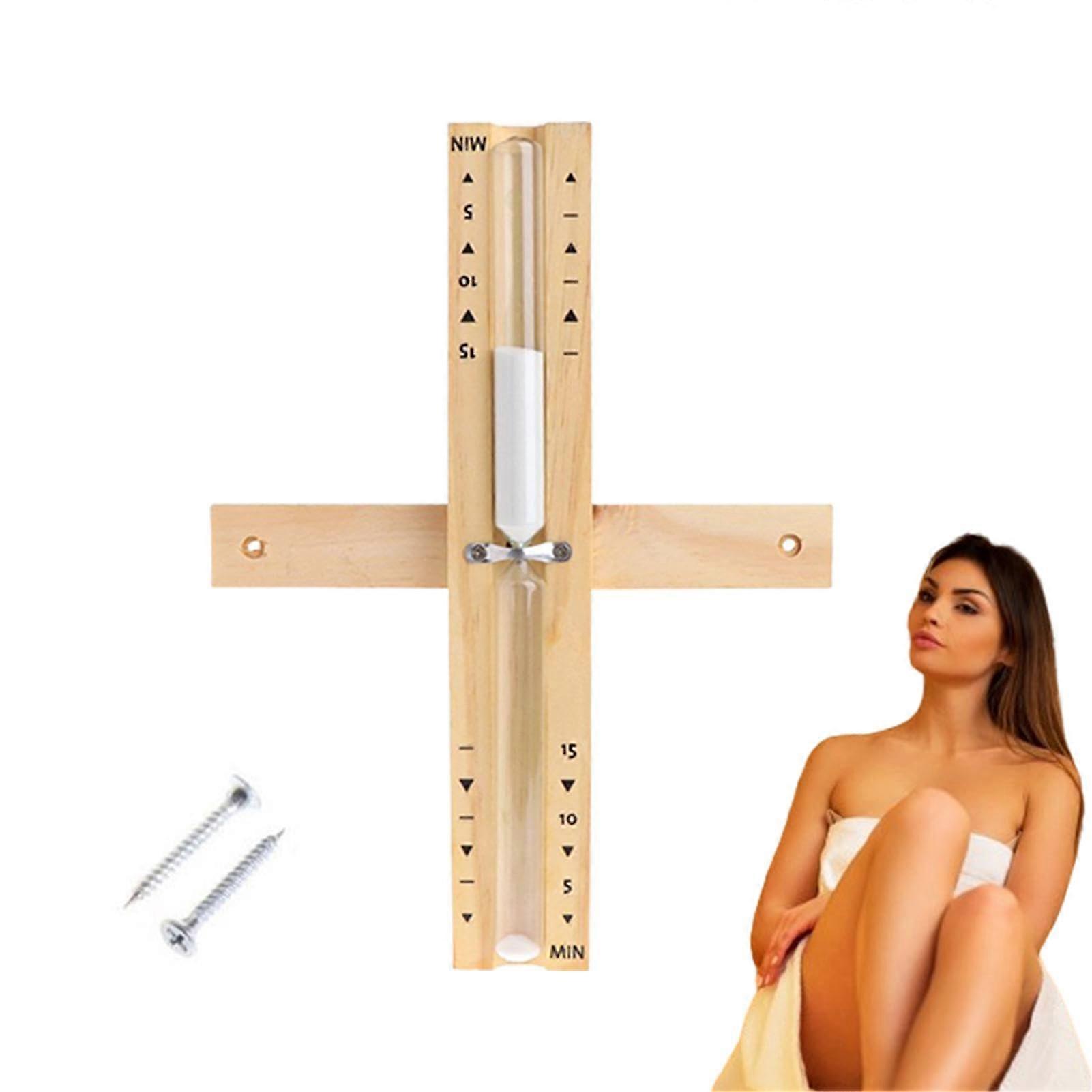 Sauna Timer Sand, WallMounted Rotating Hourglass  15Minute Timer, HeatResistant