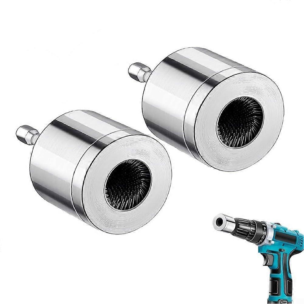 2PCS Copper Pipe Cleaner Brush Set, Electric Drill Compatible, 15mm & 22mm Size, For Rust and Stains Removal on Metal Pipes