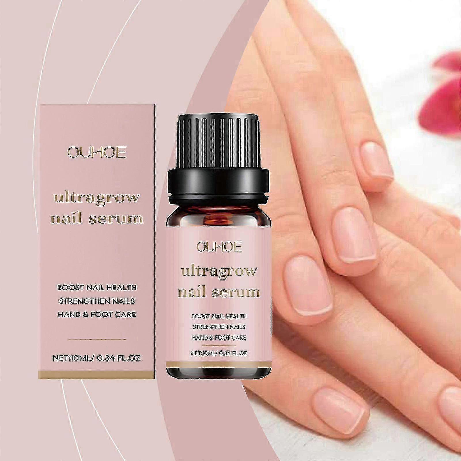 Ultragrow Serum do paznokci, Wzrost i wzmocnienie paznokci, Wsparcie dla wzrostu i odporność paznokci dla cienkich, łamliwych paznokci od delikatnego peelingu