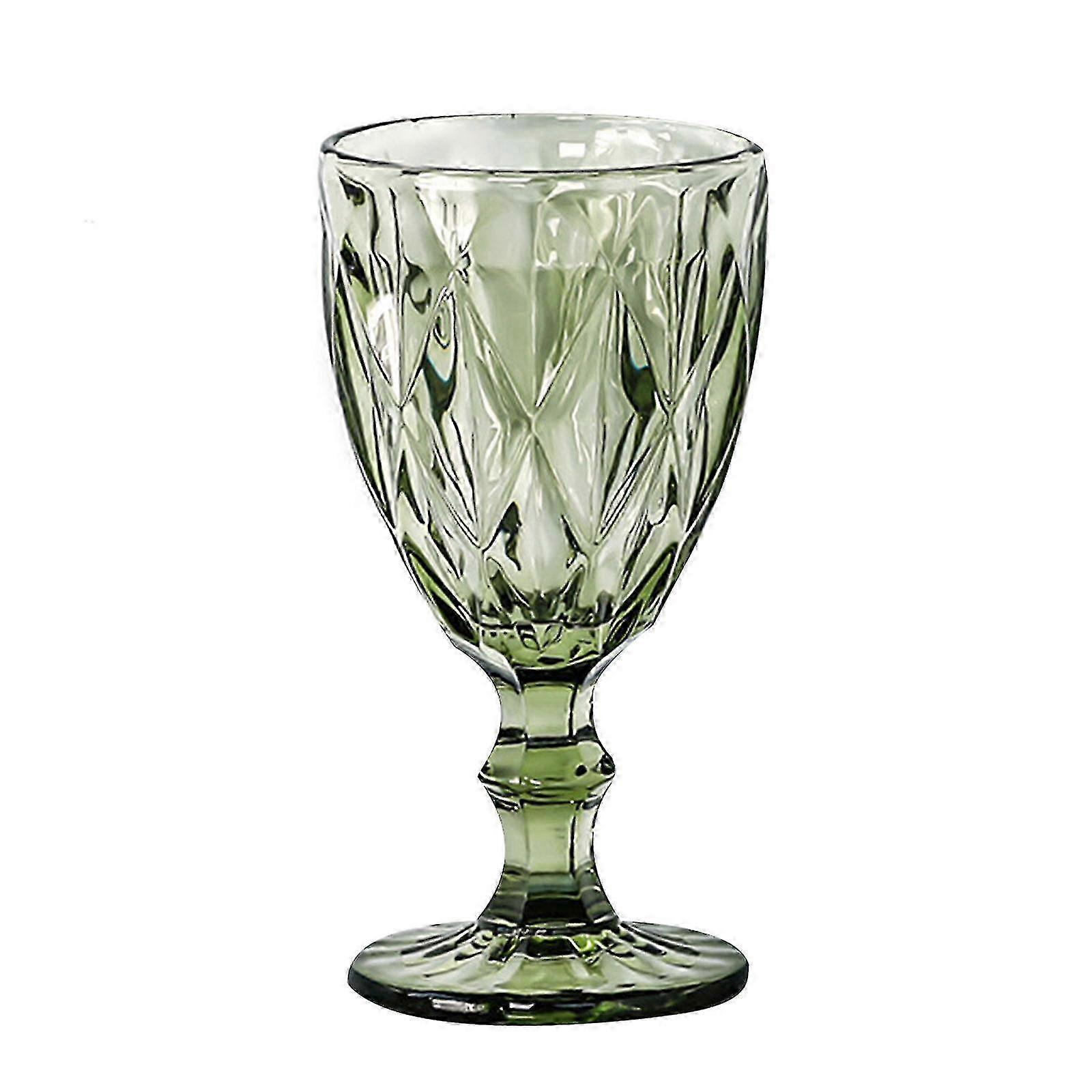 Vintage Pattern Embossed Wine Glass Goblets in Colored Design for Events & Celebrations