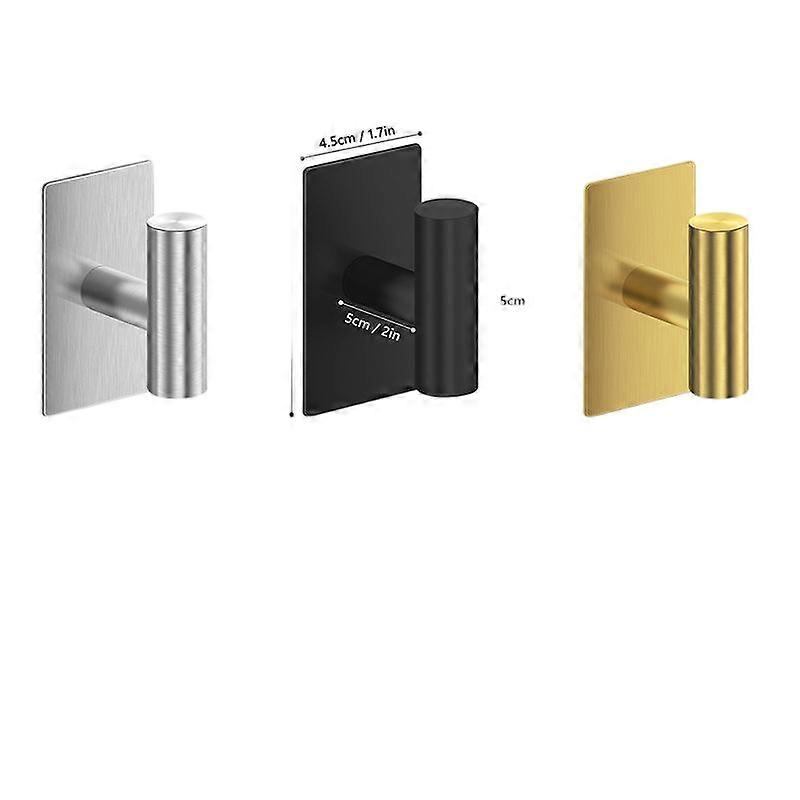 Stainless steel coat hooks, various styles with a 5kg load capacity, single-piece pack, hooks for multiple places