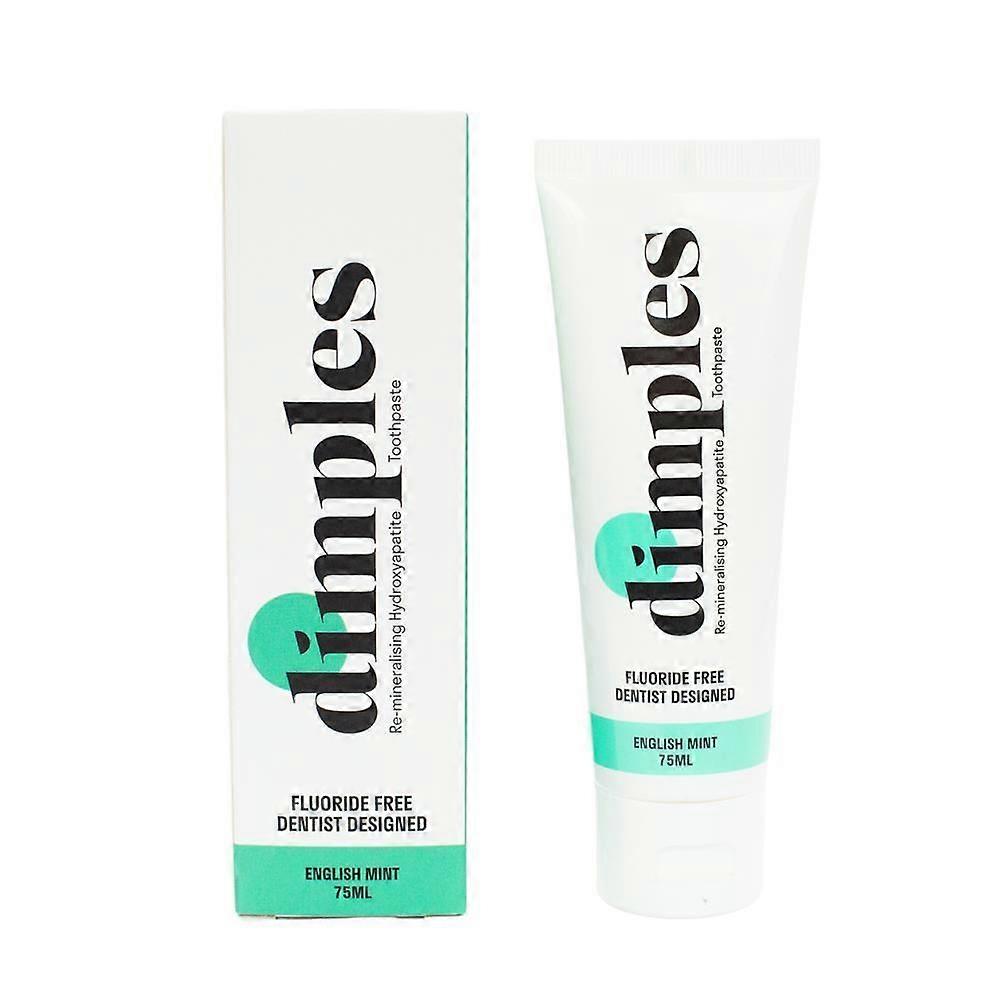 Dimples Fluoride Free Dentist Designed Toothpaste Mint 75ml - 2 Pack