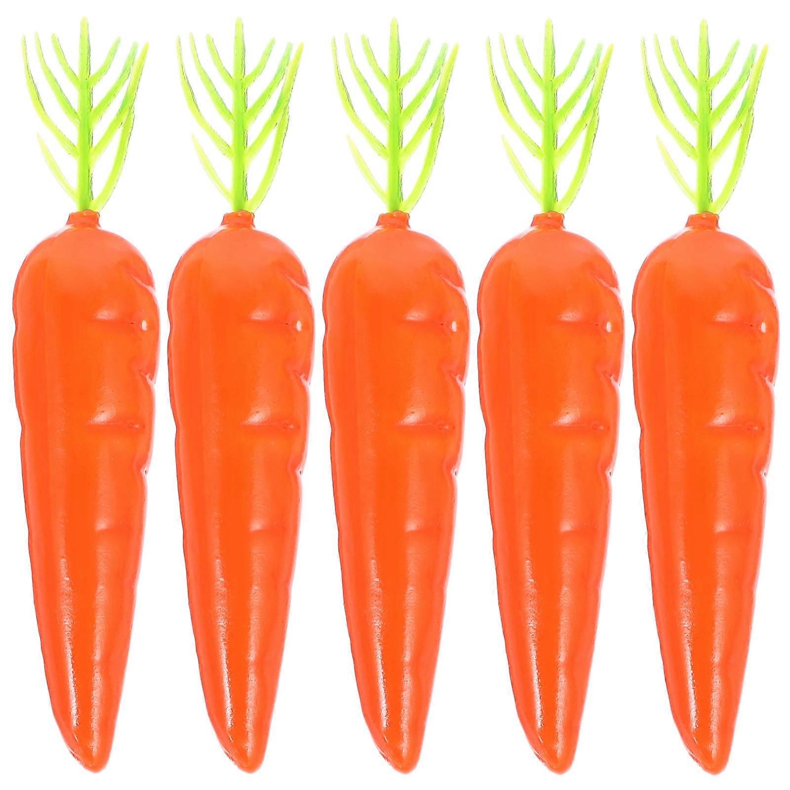 25pcs Mini Carrot Simulation Vegetables, Realistic Artificial Carrots for Micro Landscape, Dollhouse DIY Crafts & Easter Decorations, Non Edible Fake