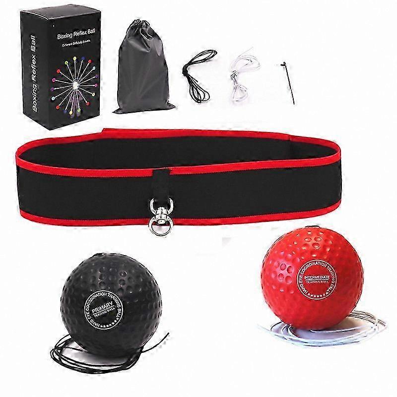 Reflex Ball Set with Adjustable Headband for Hand-Eye Coordination and Punching Speed Training, Suitable for Kids and Adults