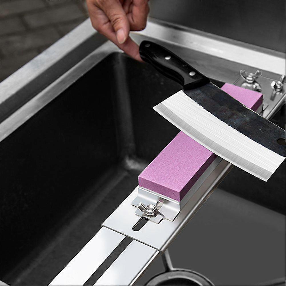 Stainless Steel Sharpening Stone Holder Whetstone Holder Grindstone Whetstone Base Fix Bracket Adjustable Anti-Slip Whetstone Holder