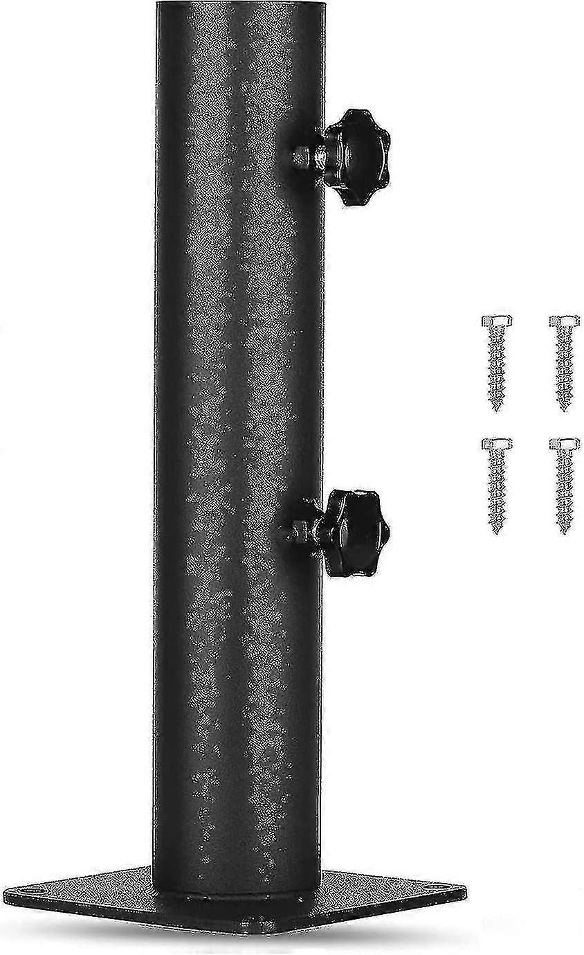Heavy Duty Square Steel Umbrella Base With Adjustable Knob, Umbrella Holder For Patio, Docks, Picnic Tables