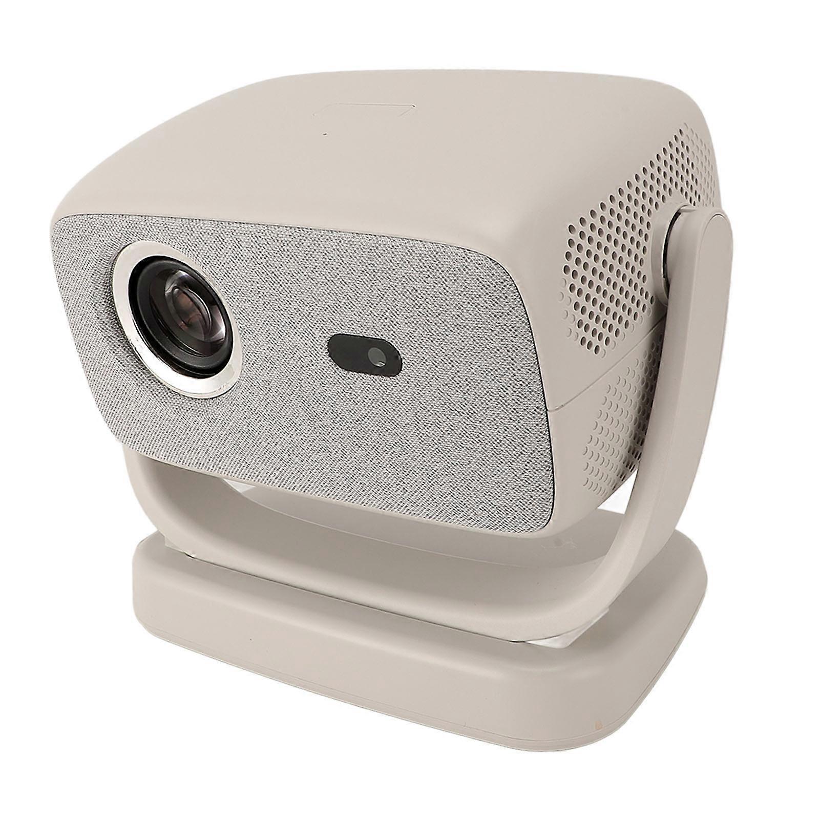 4K WiFi Bluetooth 5.3 Portable Projector 180° Rotatable White