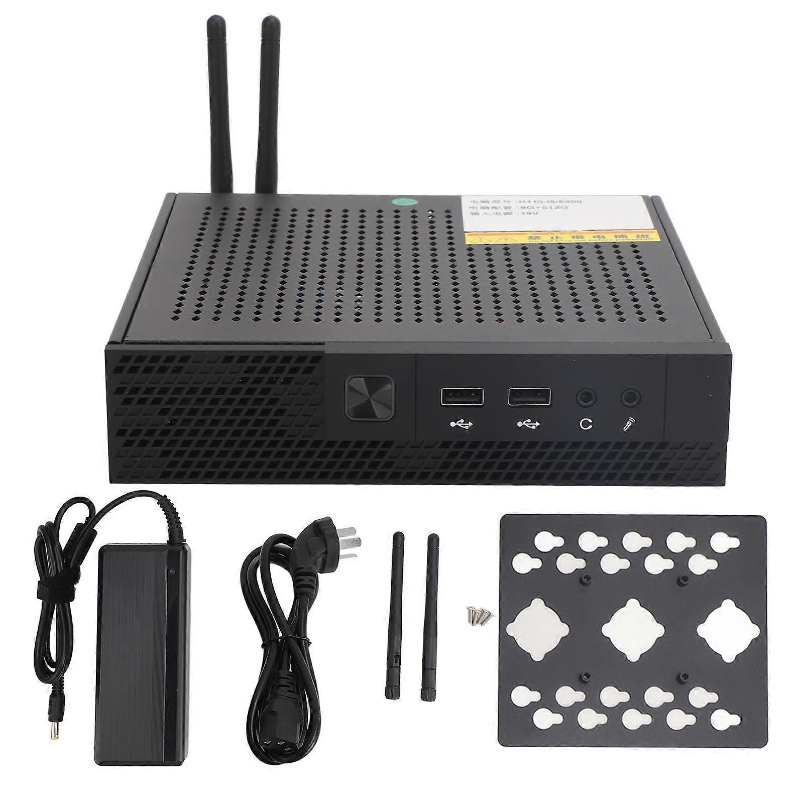 Small PC Industrial Micro Desktop Computer 2.4G 5G WiFi DDR4 8GB 512GB AU Plug