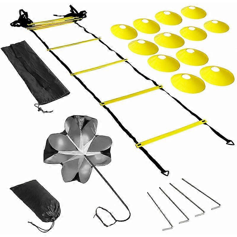 Football training ladder speed agility training set with 6 meters 12 sections agility ladder set