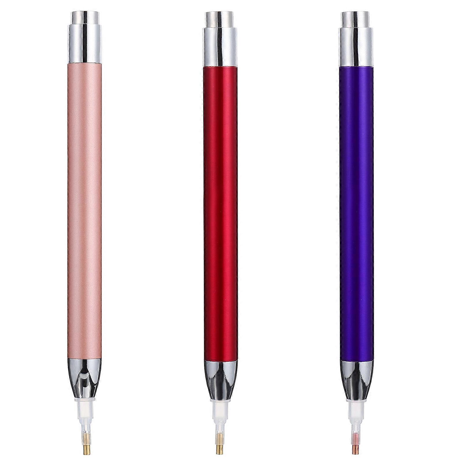 DIY Craft Tool Luminous Drill Pens 3 Pcs For Artists In Assorted Color Featuring LED Lights Design