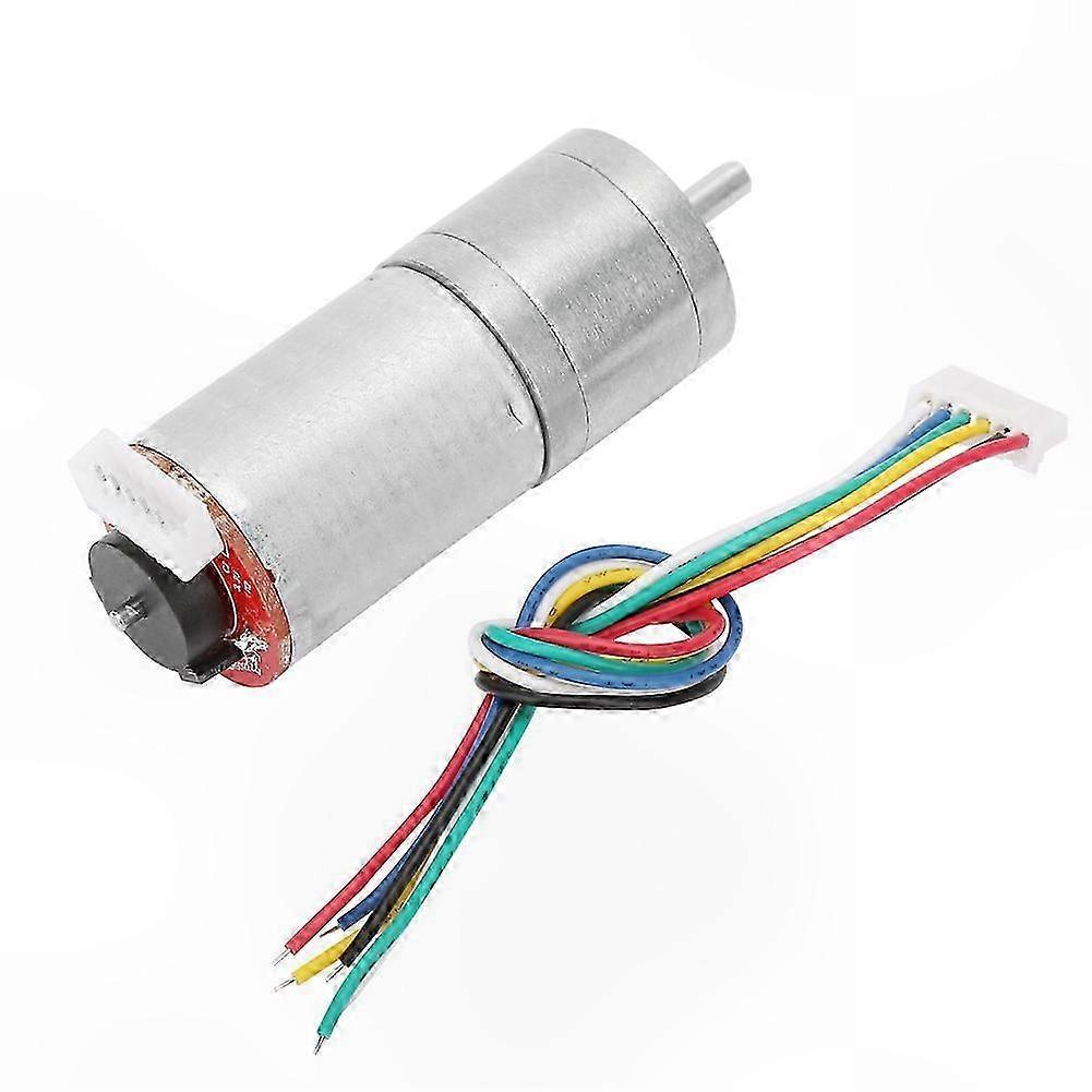 12V DC Gear Motor with Encoder for DIY Robotics and RC Car Projects (200RPM)