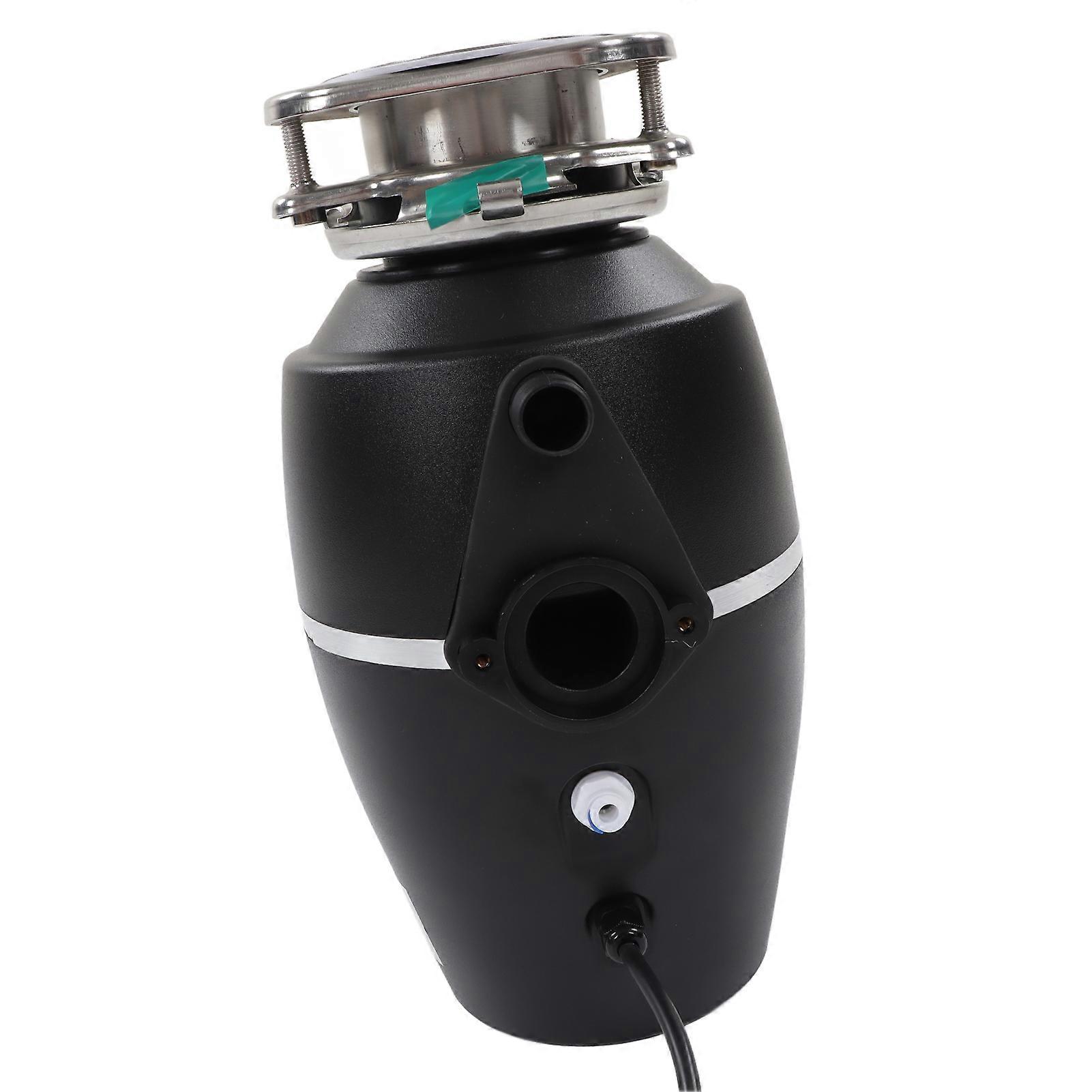 1HP Black Food Waste Disposer 1300mL Quiet Garbage Crusher AU Plug