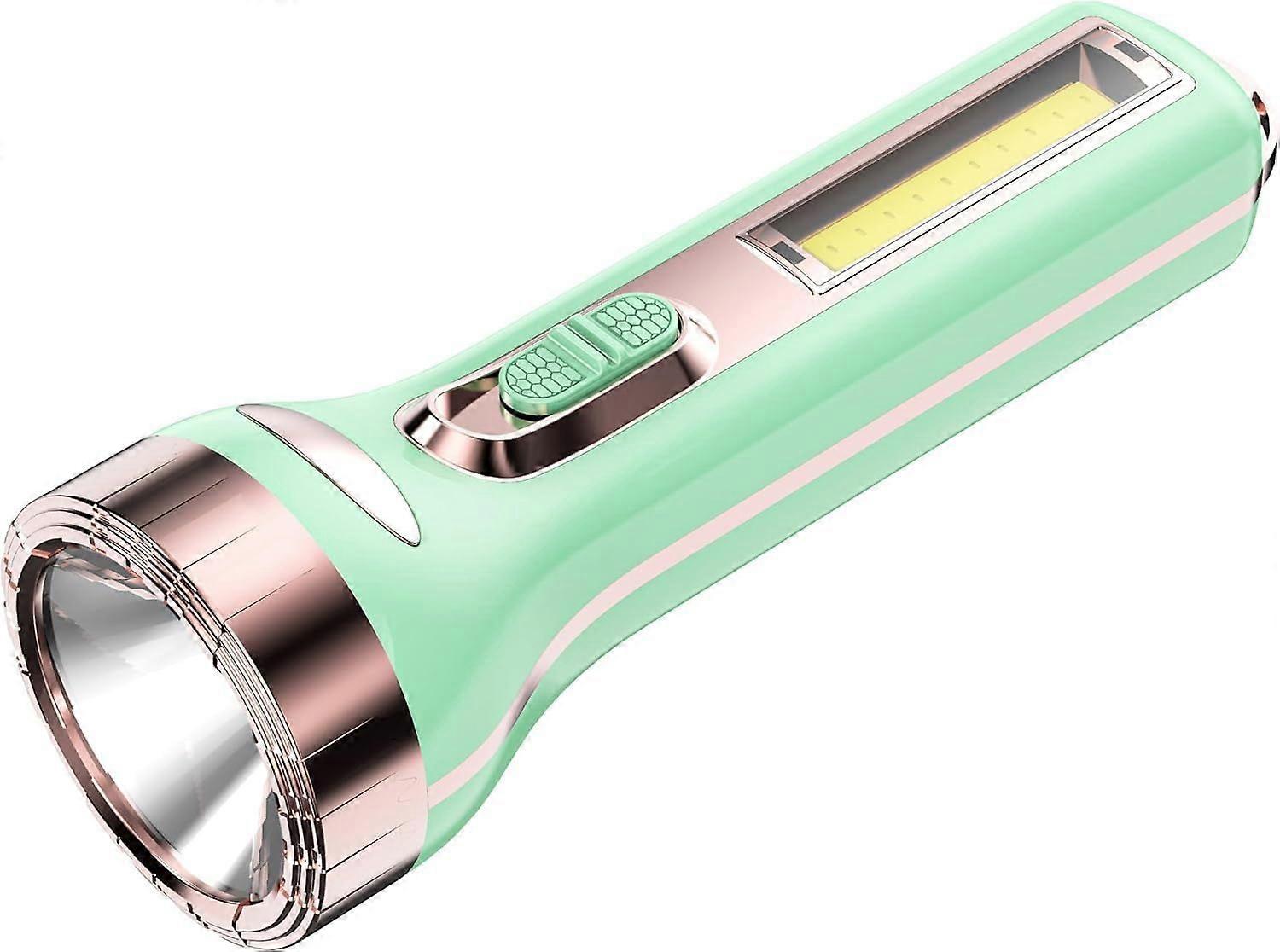 LED Flashlights, Bright Flashlights for Emergencies, Camping, Hiking, Walking, 3 Modes Flash Light with COB Work Light, Capable to Recharge Mobile Dev