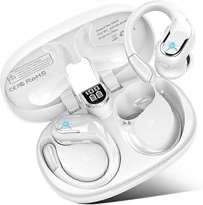 Bluetooth 5.4Wireless Earbuds, CVC8.0 Noise Cancelling Mic, 75H Playtime, IP7 Waterproof Stereo Earphones for Sports on iOS and Android(Silver)