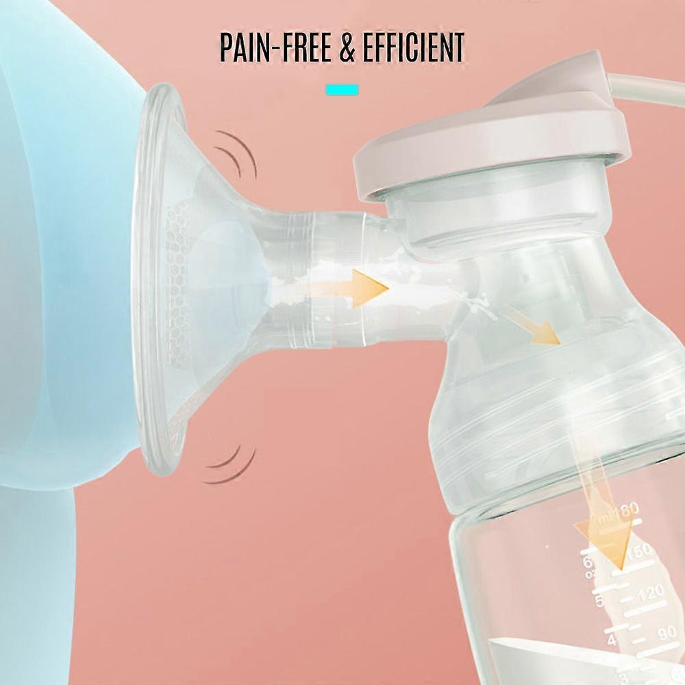 Electric Breast Pump Set, 4 Modes, 180ml, Pink/Blue, Portable