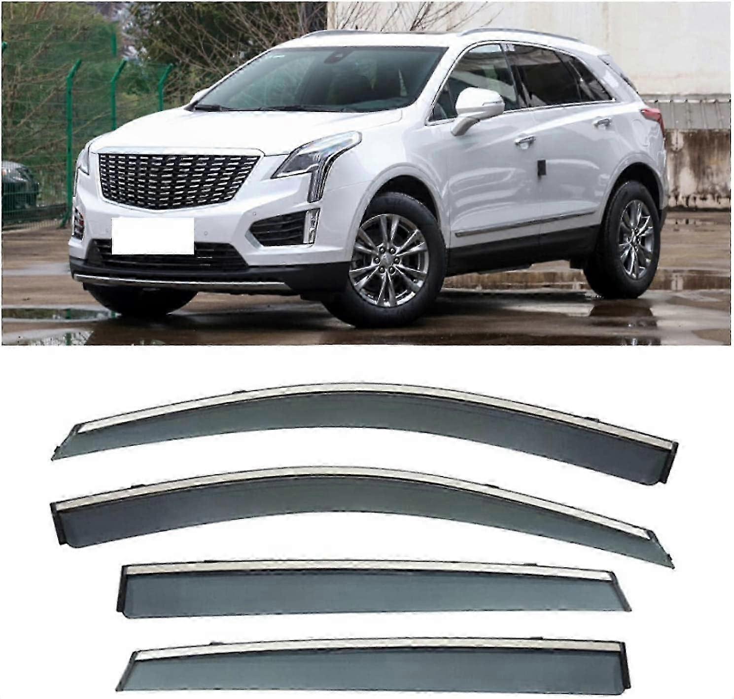 Exquisite Car Wind Deflectors for Cadillac XT5 2016-2022: Side Window Visor, Sun & Rain Guard, Shade Protector Cover