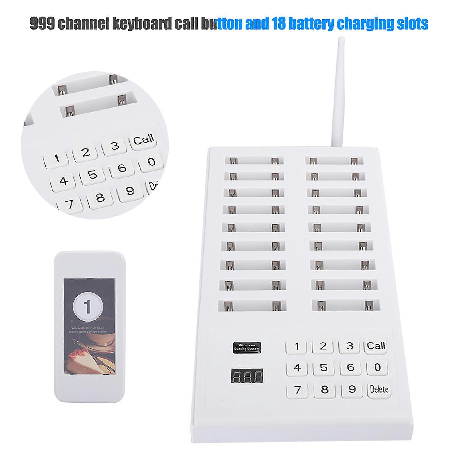 Wireless Restaurant Pager Receiver SU-666B 433.92MHz UK Plug 100-240V