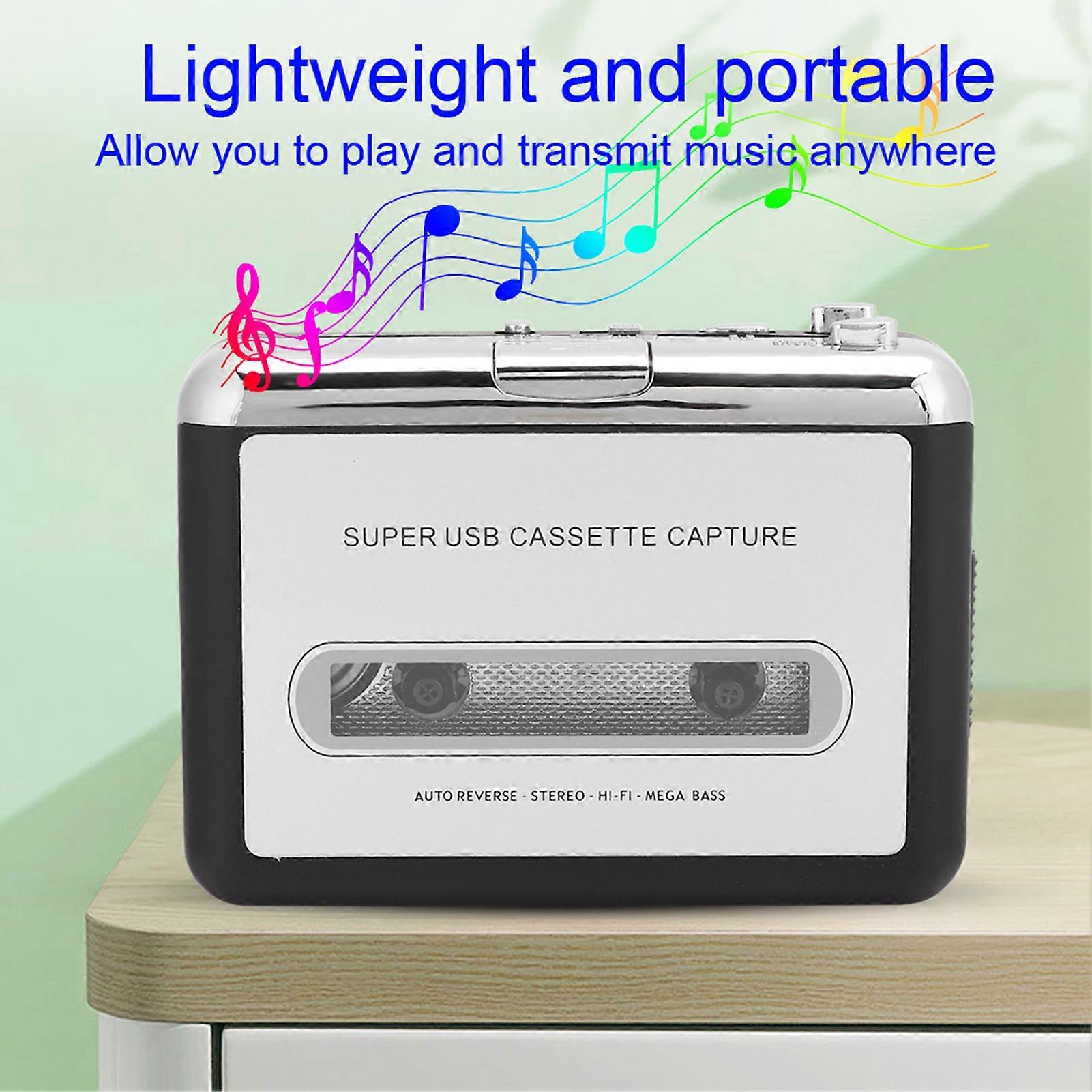 Portable Stereo Cassette Player Tape to MP3 Converter USB Cable