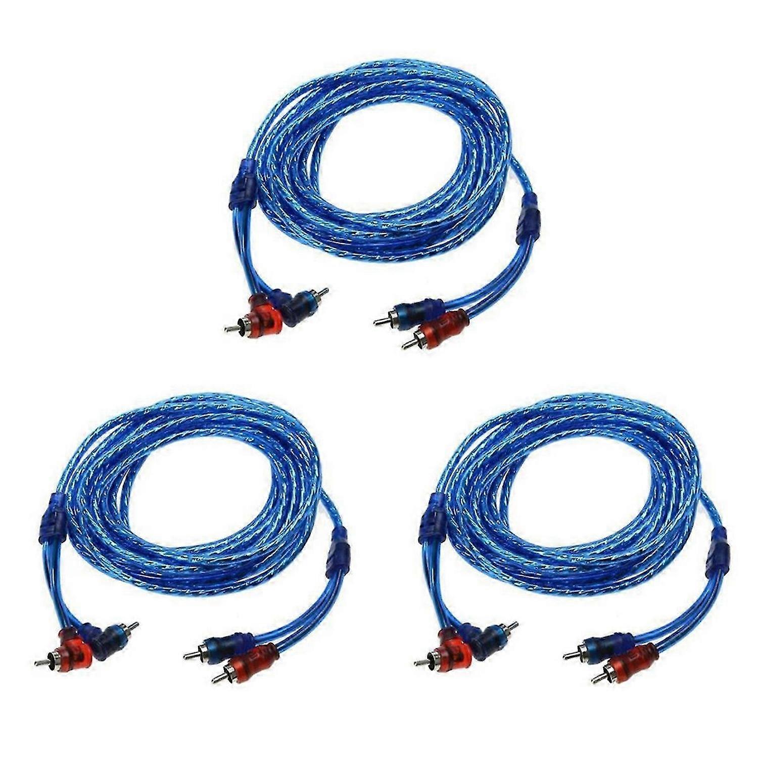 5M 2 A 2 Plug Car Stereo Audio Copper Cable System Amplifier