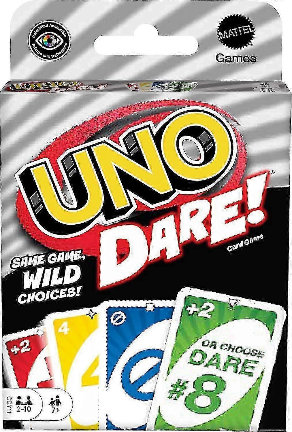 2025 Latest Model UNO Dare Card Game for Families & Parties Featuring Challenging & Silly 2025