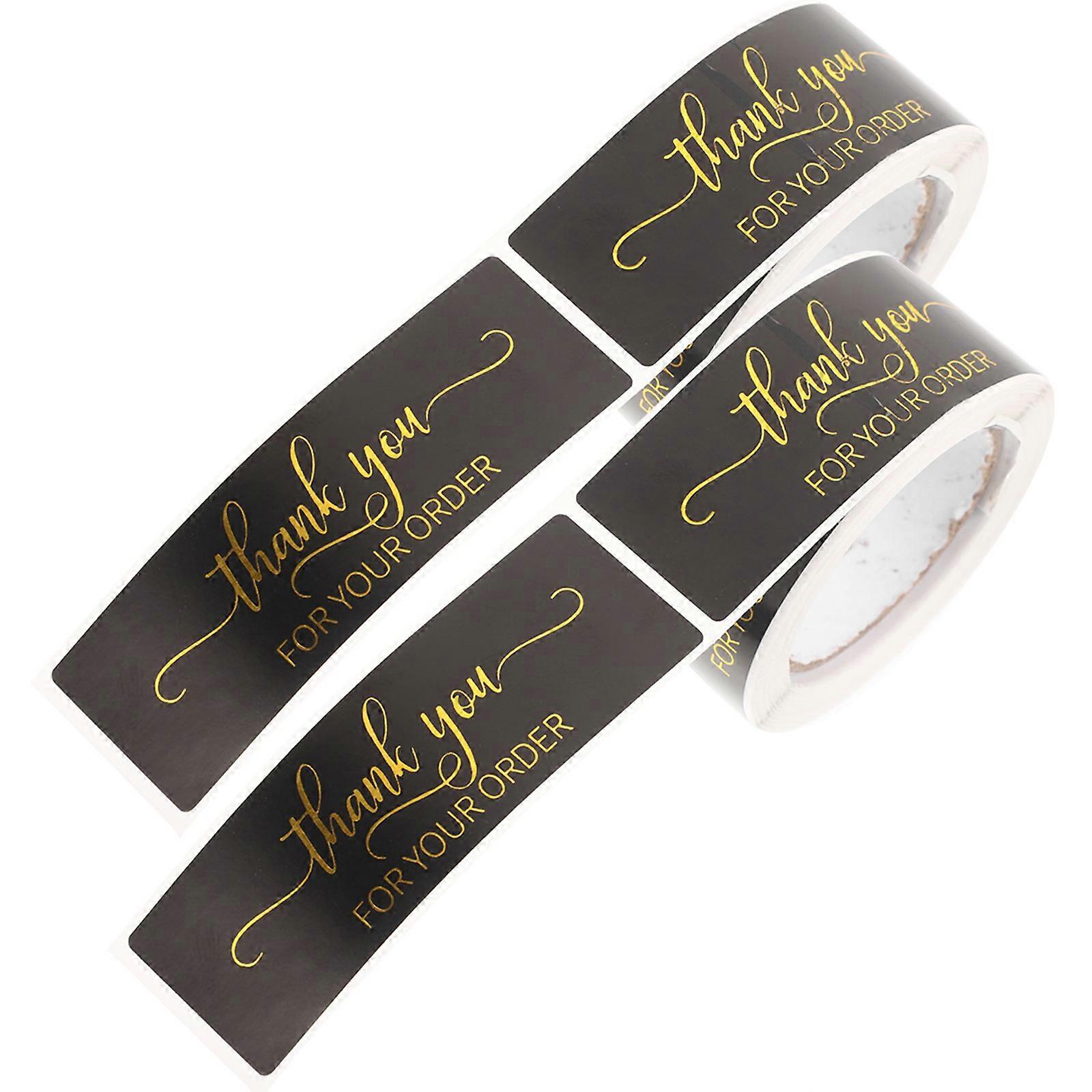 Seal Stickers Black Multi-Function Roll Stickers for Gift 6 Rolls