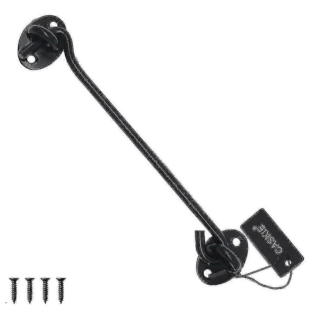 خطاف سميكة من الفولاذ المقاوم للصدأ باب ونافذة هوك عين الخصوصية السنانير باب البقاء هوك الرياح - أسود 400 مم / 16 بوصة - 2025