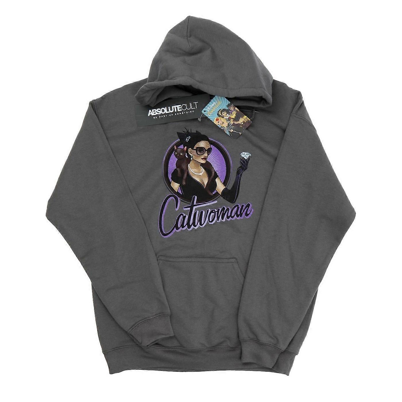 DC Comics Sudadera con capucha para hombre DC Bombshells Catwoman