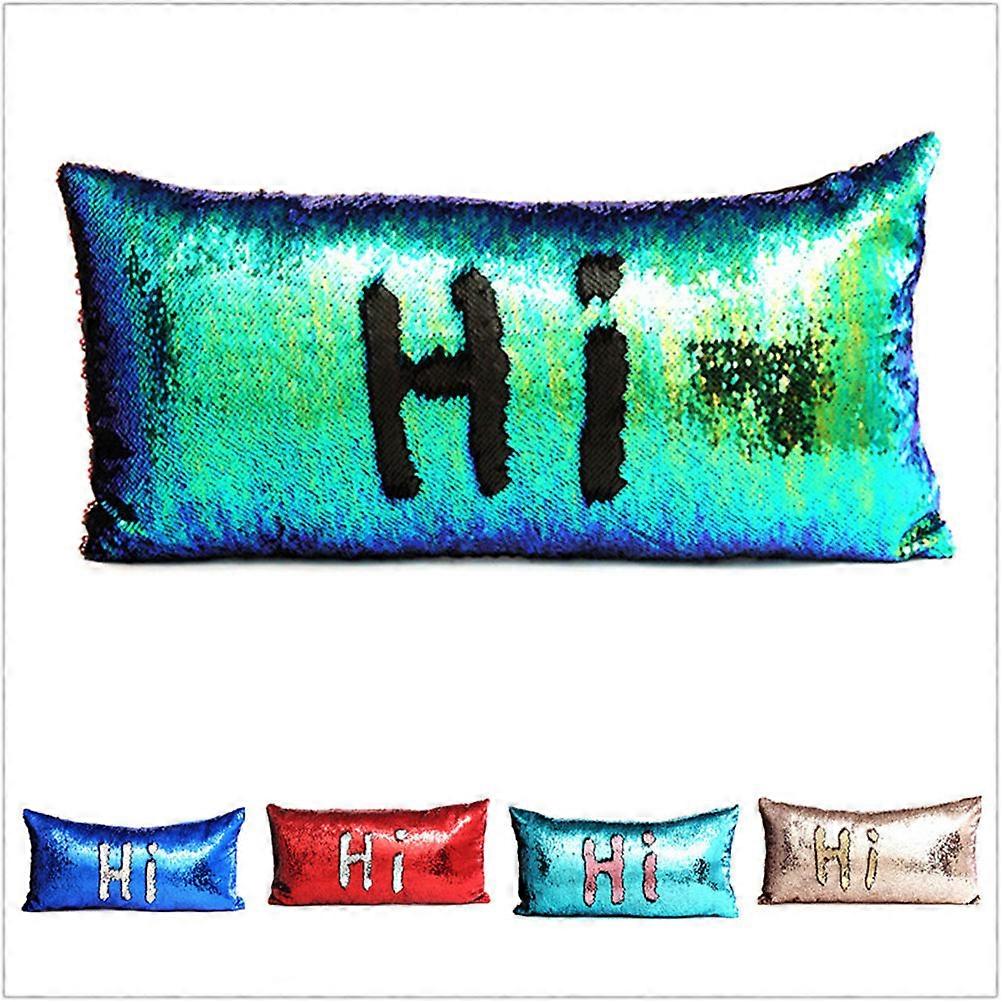 Multi Glitter Pillow Cover with Sequins for Throw Pillow Case