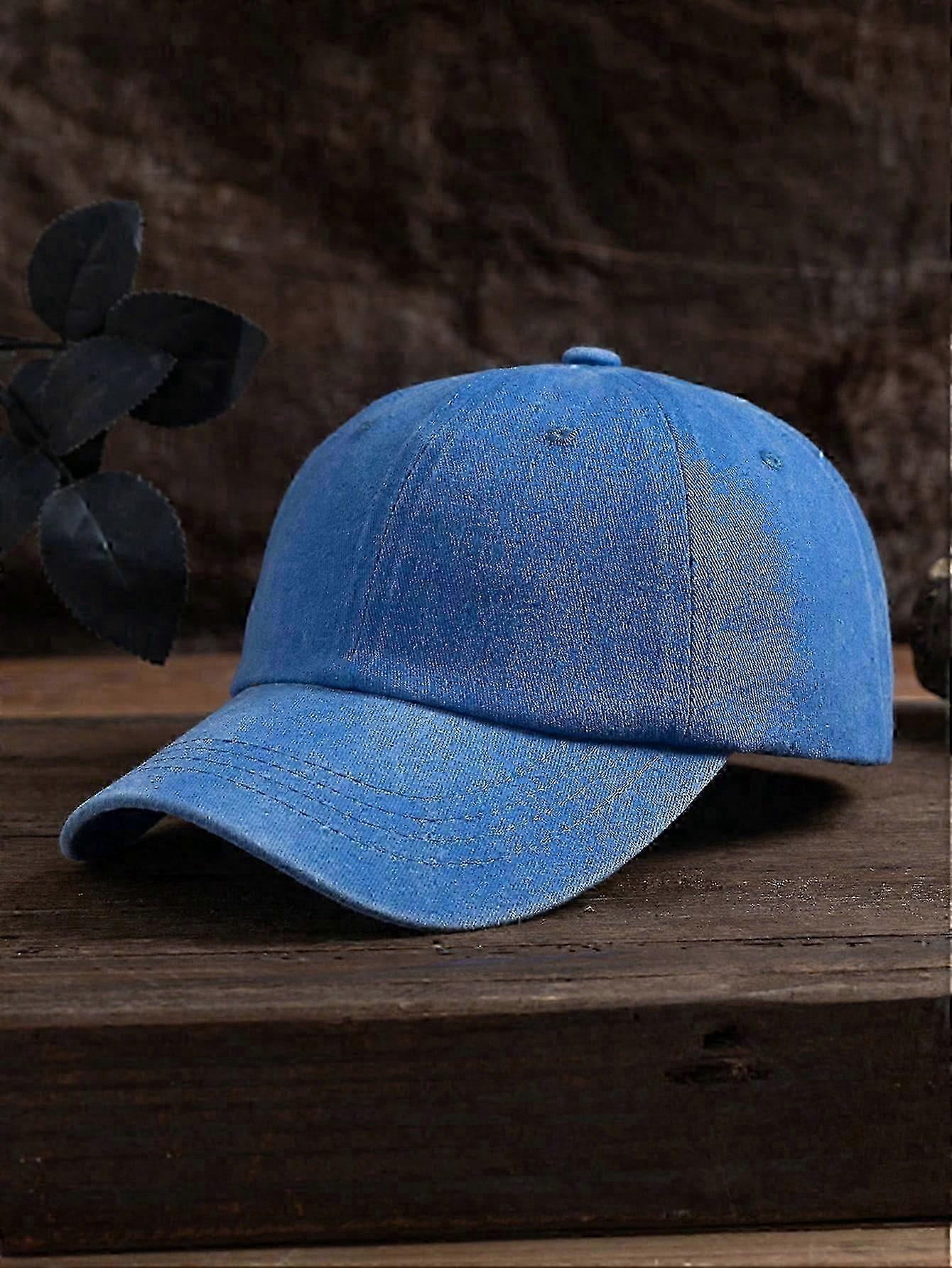 1pc Men's Washed Plain Baseball Cap Casual