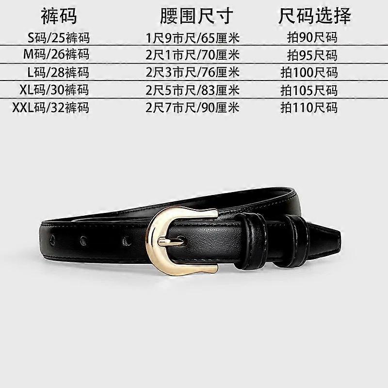 Brown leather belt for women, new summer fashion belt for girls, thin Korean style, trendy and versatile for jeans decoration